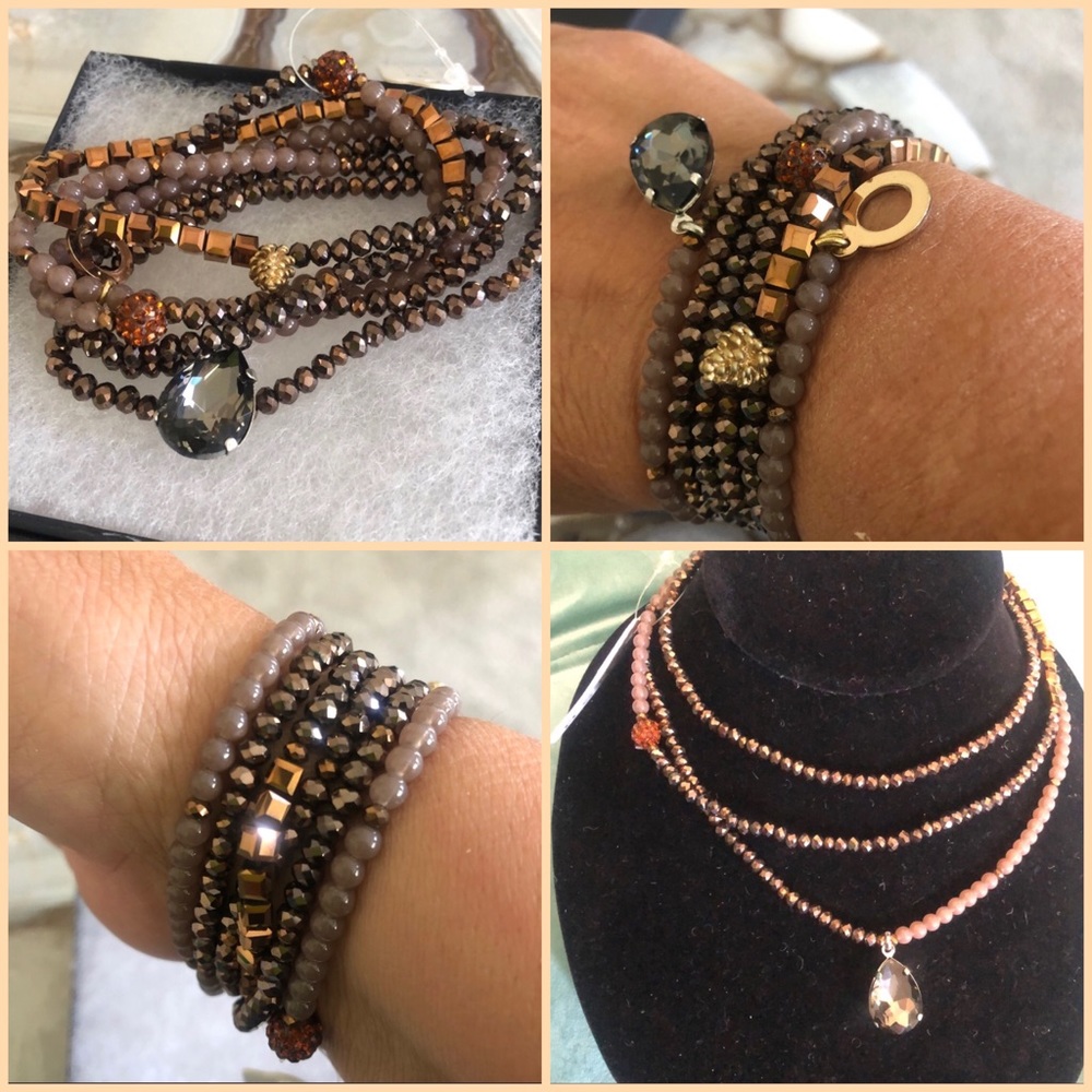 Long Strand Beaded Bracelet Necklace,Boutique